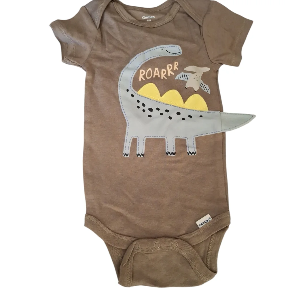 Gerber Brown Dinosaur Kids Bodysuit